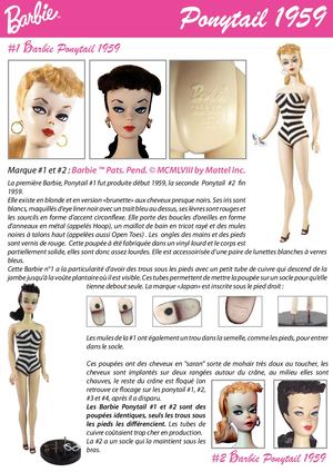Fiches Barbie Vintage