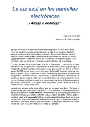 Ensayo De La Luz Azul (1)