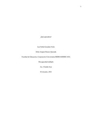 Discapacidad Múltiple