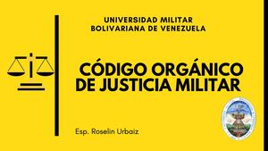 Código Orgánico de Justicia Militar