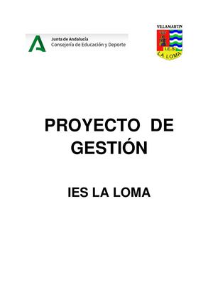 Proyecto De Gestion Ies La Loma 2020 21