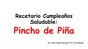 Recetas de Coral y Yoel