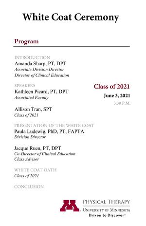 2021 White Coat Program