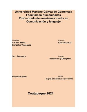 Portafolio Redacción Y Ortografía