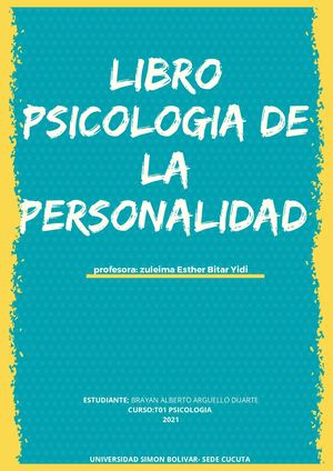 libro de personalidad
