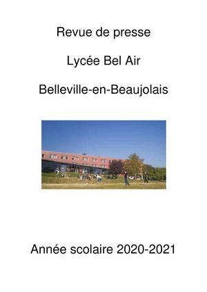 Revue De Presse Lycée 2020 2021