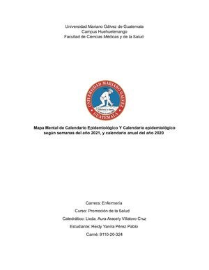 Calendario Epidemiologico