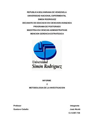 Metodologia De La Investigacion Informe 2