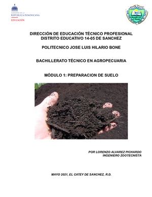 Manual De Preparacion De Suelo