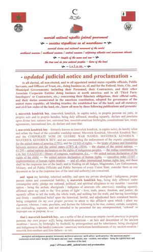 Judicial Notice And Proclamation