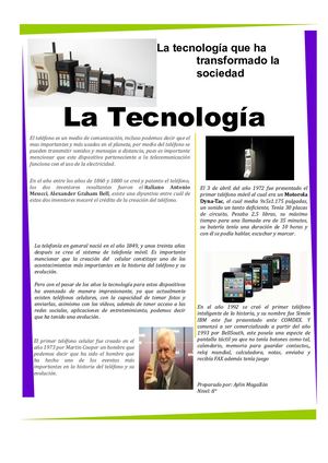 Cartel Evolucion Del Telefono La Tecnologia