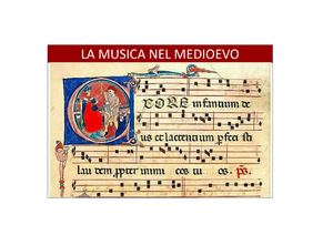 LA MUSICA MEDIEVALE
