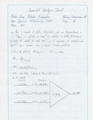Ejercicios De Multiplexacion Fdm