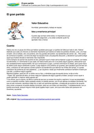 Cuento El Trabajo En Equipo