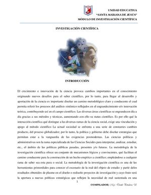 Introducción a La Investigación Científica