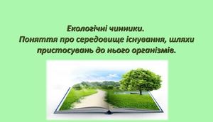 Екологічні чинники