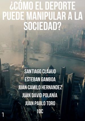 2 ¿Cómo El Deporte Puede Manipular A La Sociedad