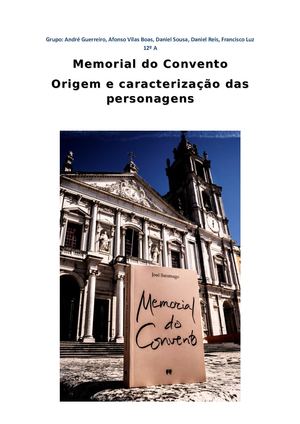 Memorial Do Convento (Caracterização Das Personagens)