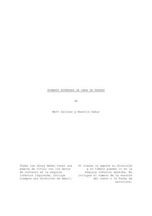 Como Se Escribe Una Obra De Teatro