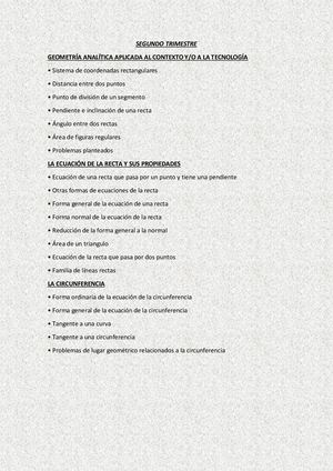 GEOMETRÍA ANALÍTICA APLICADA AL CONTEXTO Y/O A LA TECNOLOGÍA