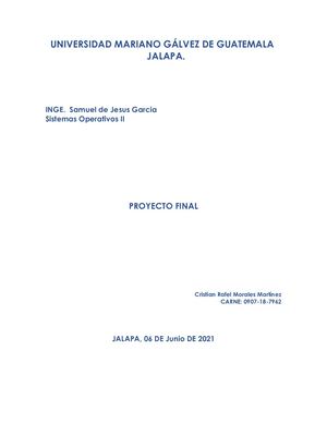 Proyecto Final Sistemas Operativos 2 CM