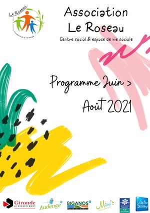 Programme Roseau Juin Août