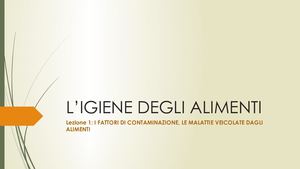 17 L’igiene Degli Alimenti Lezione Simulata