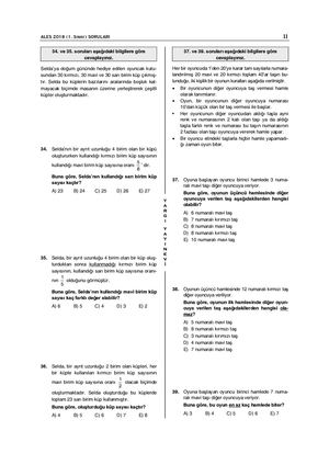 Ales Son 10 Sınav çıkmış Sorular Tanıtım Sayfası 1