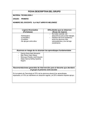 Ficha Descriptiva Grupos Secu