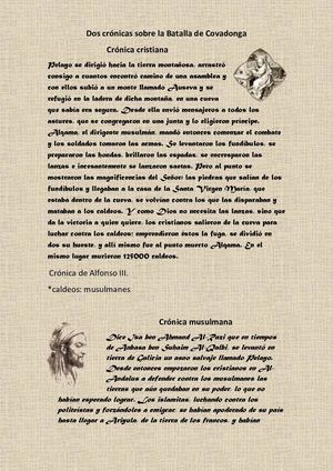 Dos Crónicas Sobre La Batalla De Covadonga