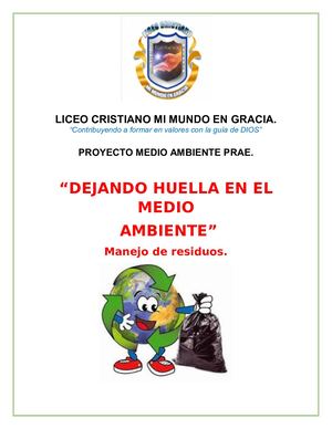 Cartilla, manejo de los residuos