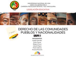Derechos De Las Comunidades Pueblos Y Nacionalidades