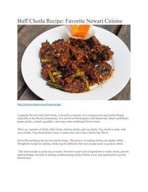 Buff Choila Recipe