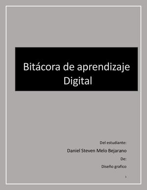 Bitácora de aprendizaje Diseño Básico