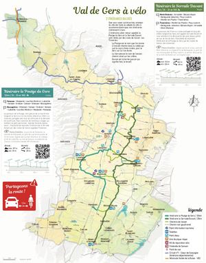 Carte Val de Gers à vélo 2021