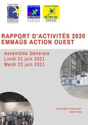Rapport D'activités Emmaüs Action Ouest