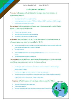 Capas De La Atmósfera Investigación