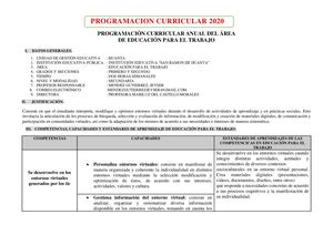 PROGRAMACION CURRICULAR ANUAL