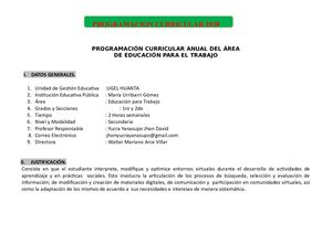 Plan Anual Y unidad didactica