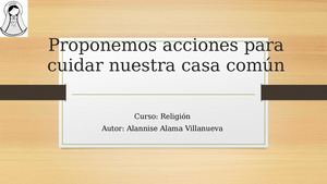 Religion-Proponemos acciones para cuidar nuestra casa común