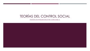 Teorías Del Control Social