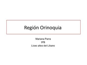 Región Orinoquia
