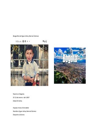 Biografia De Egan Bernal