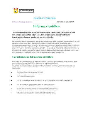 Informe Cientifico