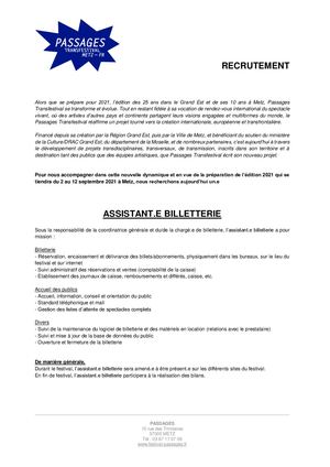 Passages Transfestival Recrutement Ass Billetterie Juin21