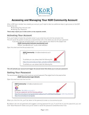 Registering For KoR Community Instructions