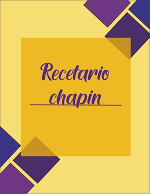 Recetario De Comidas Guatemaltecas