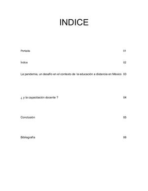 Indice, Introducción Y Conclusión Revista Cientifica