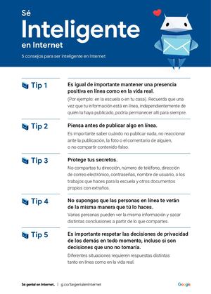 Google Be Internet Awesome Digital Citiizenship Safety Tips Es