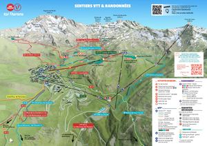 Plan pétons et VTT Val Thorens - Eté 2021